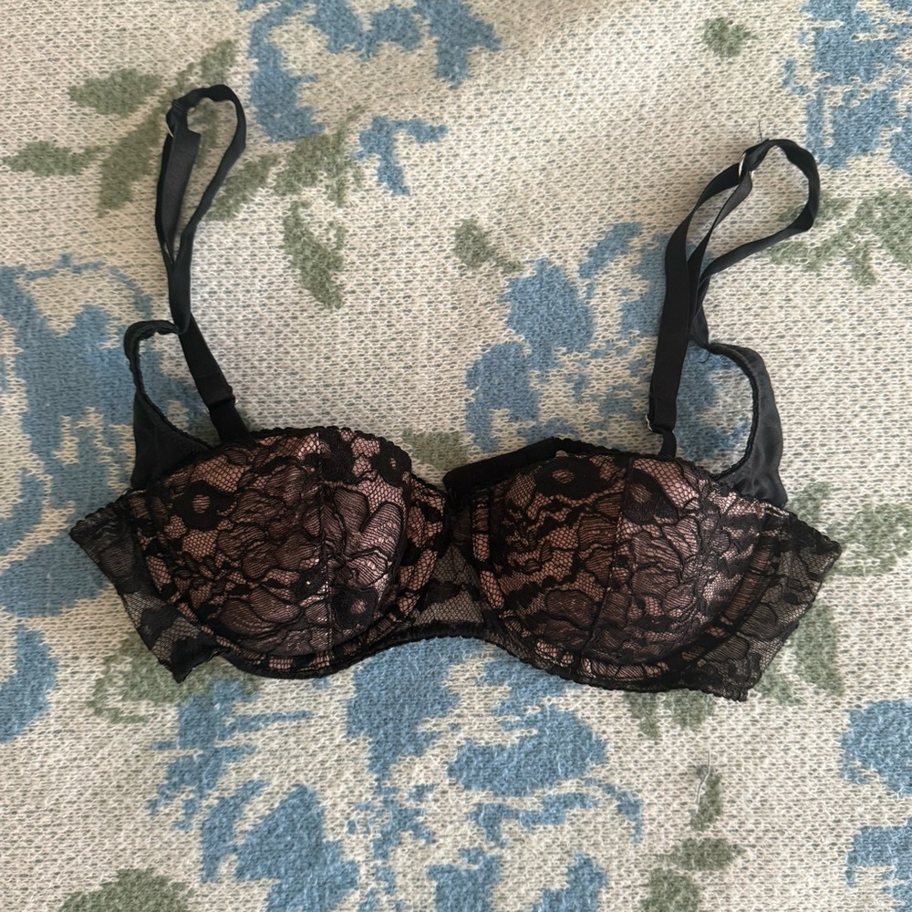 Fluer du Mal Black Lace Women's Bra 34c